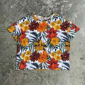 Zara Trafaluo Floral Oversized T Shirt Small Cotton